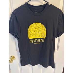 Sphere Las Vegas Graphic T Shirt Black Cotton Size S